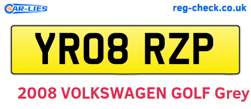 YR08RZP are the vehicle registration plates.