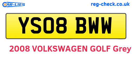YS08BWW are the vehicle registration plates.