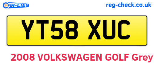 YT58XUC are the vehicle registration plates.