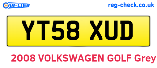 YT58XUD are the vehicle registration plates.