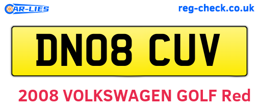 DN08CUV are the vehicle registration plates.