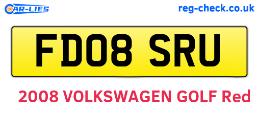 FD08SRU are the vehicle registration plates.