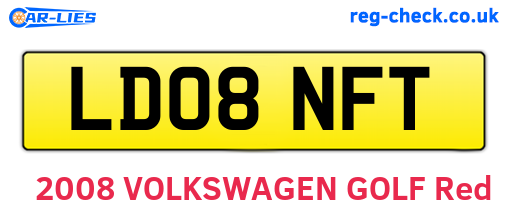 LD08NFT are the vehicle registration plates.