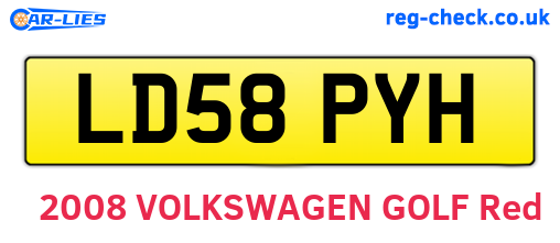 LD58PYH are the vehicle registration plates.
