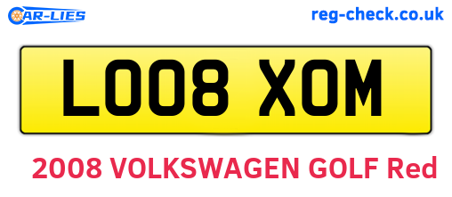 LO08XOM are the vehicle registration plates.