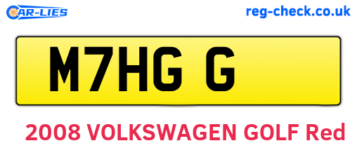 M7HGG are the vehicle registration plates.
