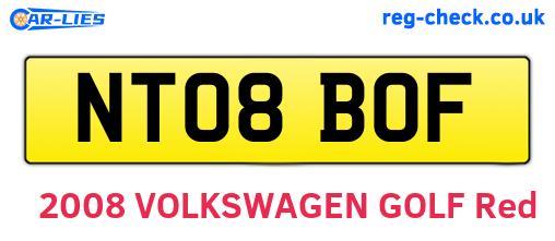 NT08BOF are the vehicle registration plates.