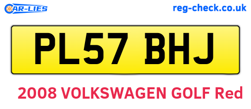 PL57BHJ are the vehicle registration plates.