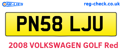 PN58LJU are the vehicle registration plates.