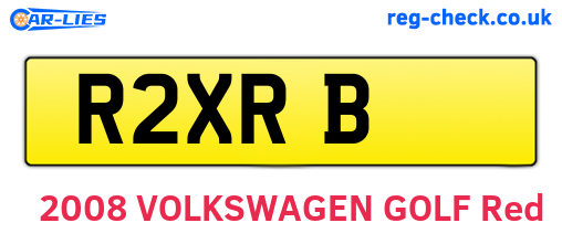 R2XRB are the vehicle registration plates.