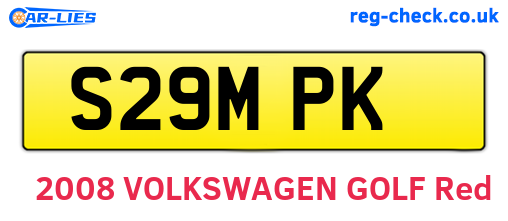 S29MPK are the vehicle registration plates.