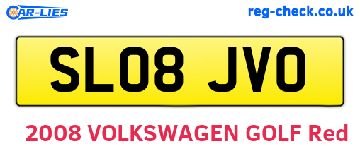 SL08JVO are the vehicle registration plates.