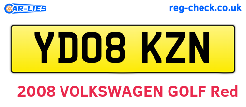 YD08KZN are the vehicle registration plates.
