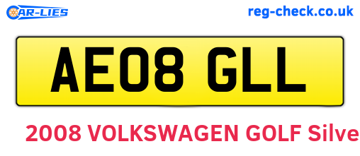 AE08GLL are the vehicle registration plates.