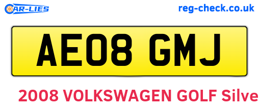 AE08GMJ are the vehicle registration plates.