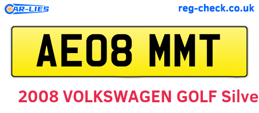 AE08MMT are the vehicle registration plates.