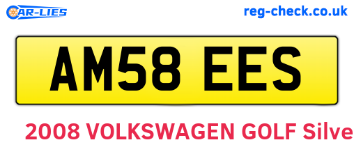 AM58EES are the vehicle registration plates.