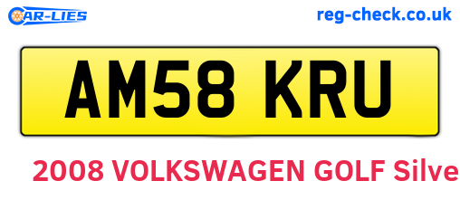 AM58KRU are the vehicle registration plates.