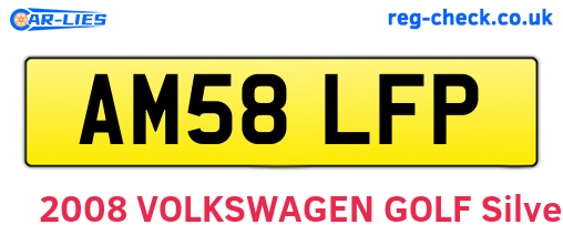 AM58LFP are the vehicle registration plates.