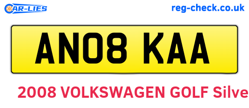 AN08KAA are the vehicle registration plates.
