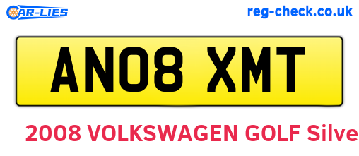 AN08XMT are the vehicle registration plates.