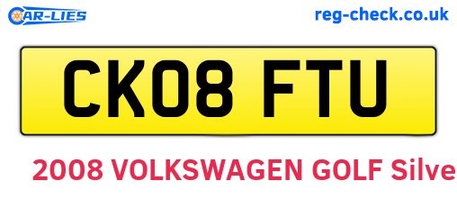 CK08FTU are the vehicle registration plates.