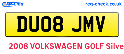 DU08JMV are the vehicle registration plates.