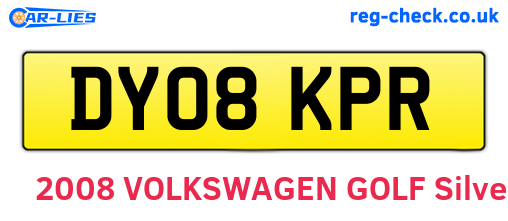 DY08KPR are the vehicle registration plates.