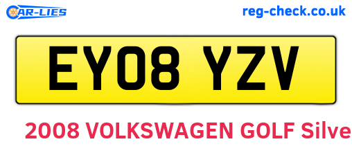 EY08YZV are the vehicle registration plates.