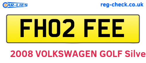 FH02FEE are the vehicle registration plates.