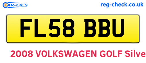FL58BBU are the vehicle registration plates.
