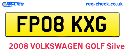 FP08KXG are the vehicle registration plates.