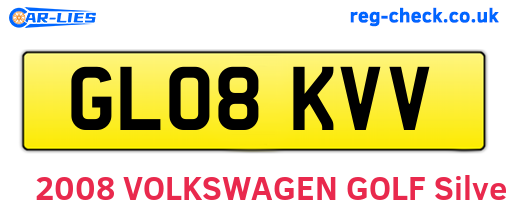 GL08KVV are the vehicle registration plates.