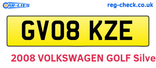 GV08KZE are the vehicle registration plates.