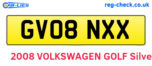 GV08NXX are the vehicle registration plates.