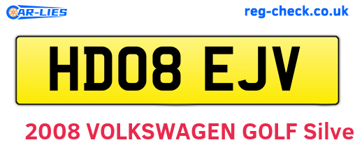 HD08EJV are the vehicle registration plates.