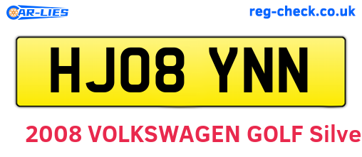 HJ08YNN are the vehicle registration plates.
