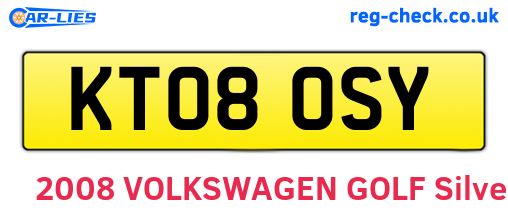 KT08OSY are the vehicle registration plates.
