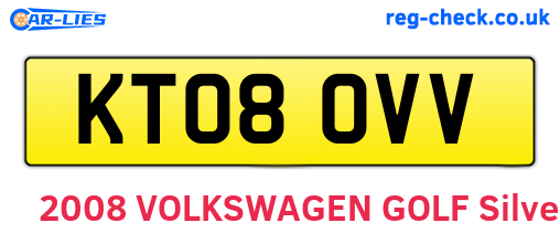 KT08OVV are the vehicle registration plates.