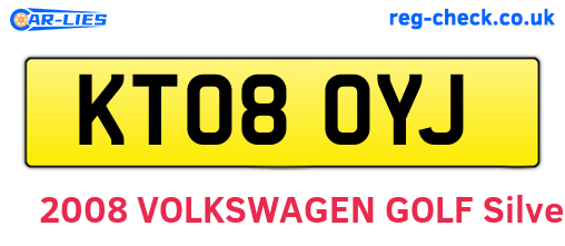 KT08OYJ are the vehicle registration plates.