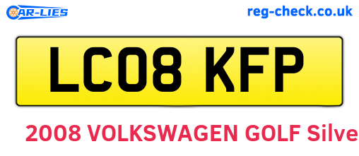 LC08KFP are the vehicle registration plates.