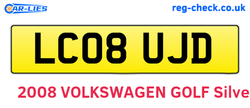 LC08UJD are the vehicle registration plates.