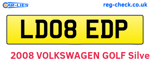 LD08EDP are the vehicle registration plates.
