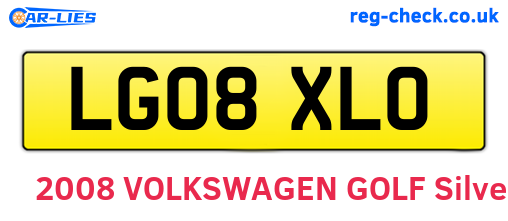 LG08XLO are the vehicle registration plates.