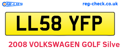 LL58YFP are the vehicle registration plates.