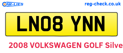 LN08YNN are the vehicle registration plates.