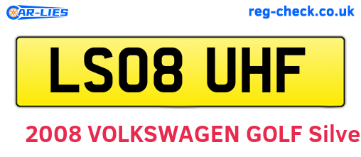 LS08UHF are the vehicle registration plates.