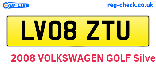 LV08ZTU are the vehicle registration plates.