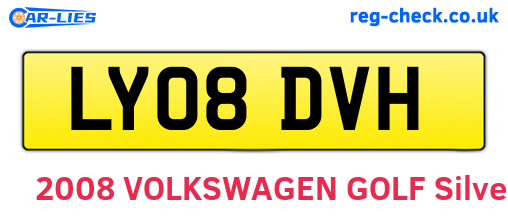LY08DVH are the vehicle registration plates.