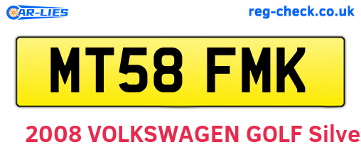 MT58FMK are the vehicle registration plates.